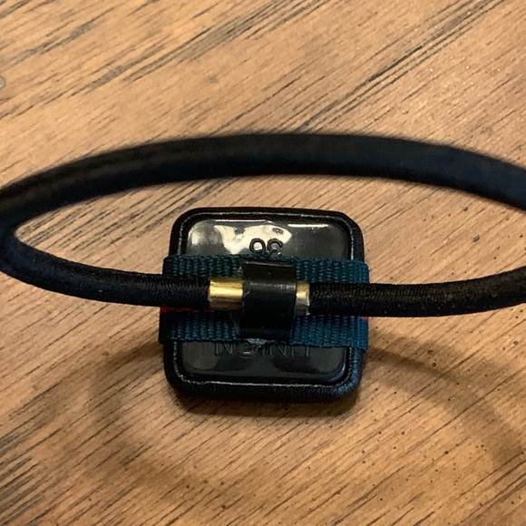 Hair Tie Black w/ Red & Green Stripe - Picture 3 of 7